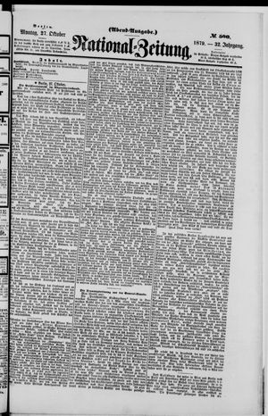 National-Zeitung vom 27.10.1879