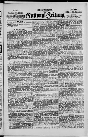 National-Zeitung vom 28.10.1879
