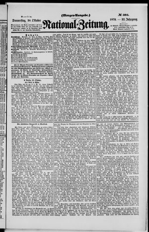 National-Zeitung vom 30.10.1879