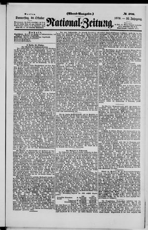 National-Zeitung vom 30.10.1879