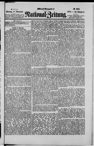 National-Zeitung vom 10.11.1879