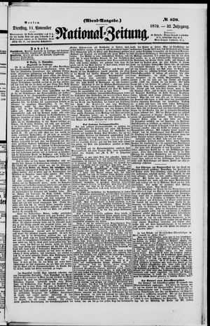 National-Zeitung vom 11.11.1879