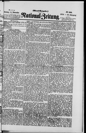 National-Zeitung vom 14.11.1879