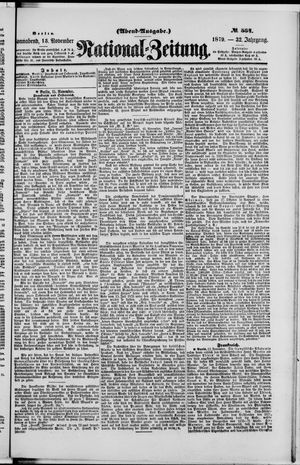 National-Zeitung vom 15.11.1879