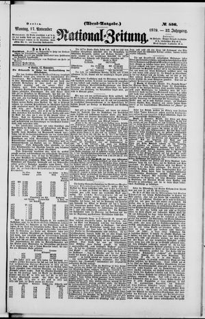 National-Zeitung vom 17.11.1879