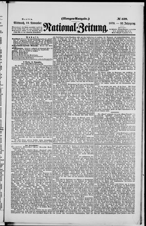Nationalzeitung vom 19.11.1879