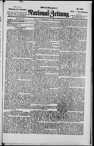 National-Zeitung on Nov 26, 1879