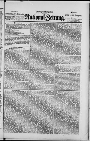 National-Zeitung vom 27.11.1879
