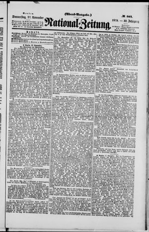 National-Zeitung vom 27.11.1879