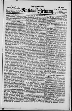 National-Zeitung vom 28.11.1879