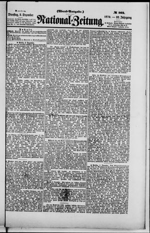 National-Zeitung vom 02.12.1879