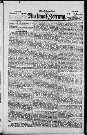 National-Zeitung vom 27.12.1879