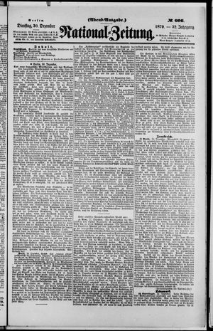 National-Zeitung vom 30.12.1879
