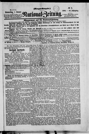 Nationalzeitung vom 01.01.1880