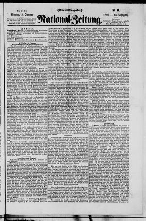 Nationalzeitung vom 05.01.1880