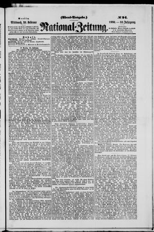 Nationalzeitung vom 25.02.1880