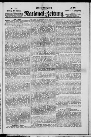 Nationalzeitung vom 27.02.1880