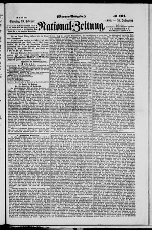 Nationalzeitung vom 29.02.1880