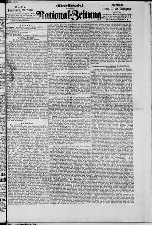 Nationalzeitung vom 22.04.1880