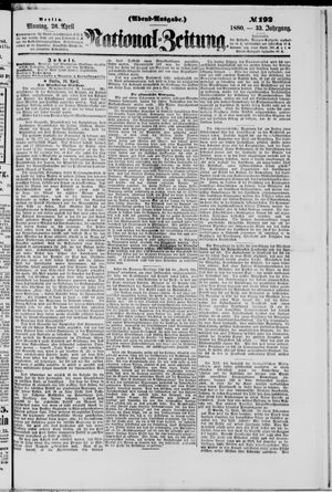 Nationalzeitung vom 26.04.1880