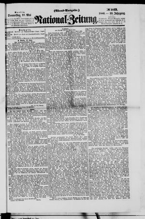 Nationalzeitung vom 27.05.1880
