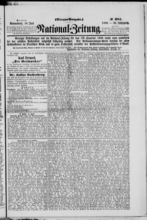 Nationalzeitung vom 19.06.1880
