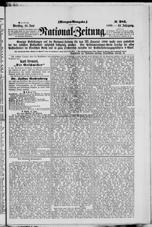 Nationalzeitung vom 22.06.1880