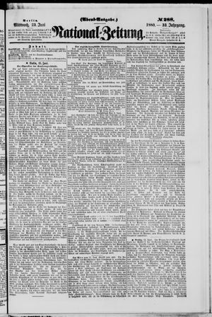 Nationalzeitung vom 23.06.1880