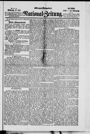 Nationalzeitung vom 21.07.1880