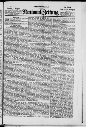 Nationalzeitung vom 03.08.1880