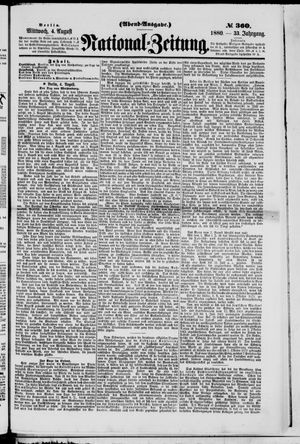 Nationalzeitung vom 04.08.1880