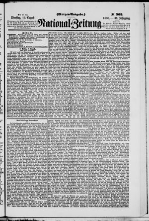 Nationalzeitung vom 10.08.1880