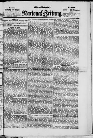 Nationalzeitung vom 10.08.1880