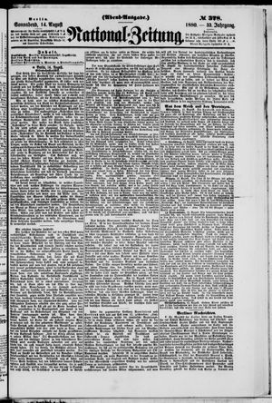 Nationalzeitung vom 14.08.1880