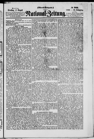 National-Zeitung vom 17.08.1880