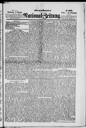 Nationalzeitung vom 18.08.1880