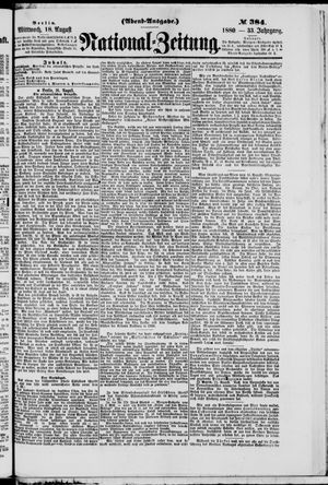 Nationalzeitung vom 18.08.1880
