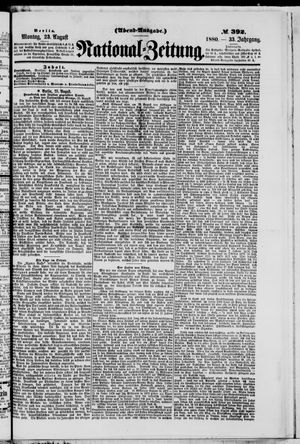 Nationalzeitung vom 23.08.1880