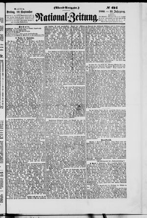 Nationalzeitung vom 10.09.1880