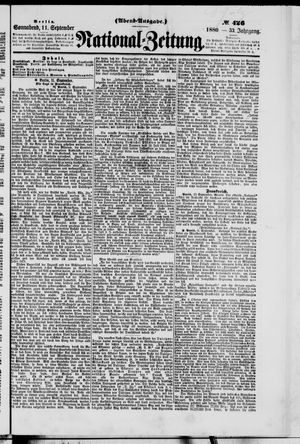 National-Zeitung vom 11.09.1880