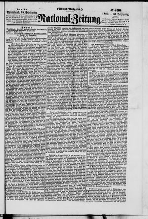 National-Zeitung vom 18.09.1880