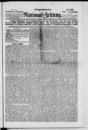 National-Zeitung on Sep 25, 1880