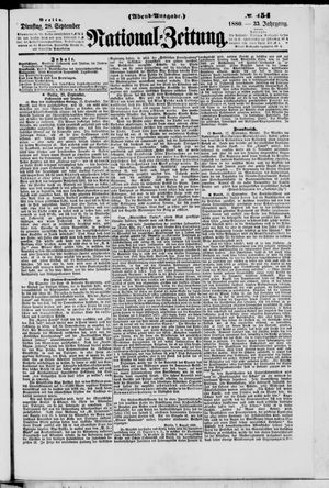 Nationalzeitung on Sep 28, 1880
