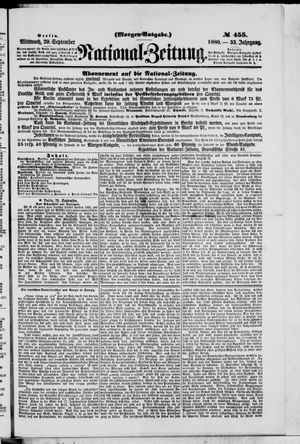 Nationalzeitung on Sep 29, 1880