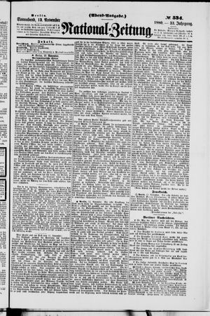 National-Zeitung vom 13.11.1880