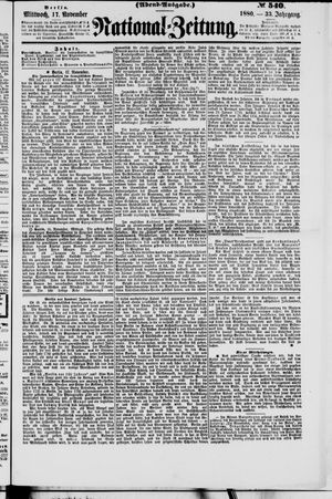 National-Zeitung vom 17.11.1880