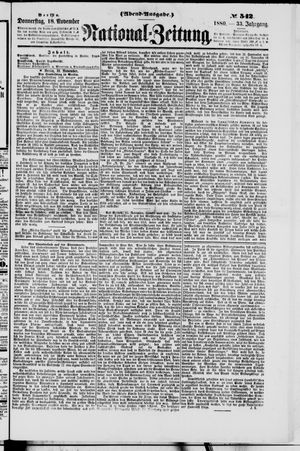 Nationalzeitung vom 18.11.1880