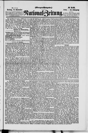 Nationalzeitung vom 19.11.1880