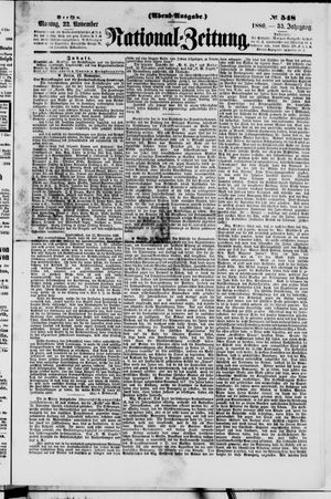 Nationalzeitung vom 22.11.1880