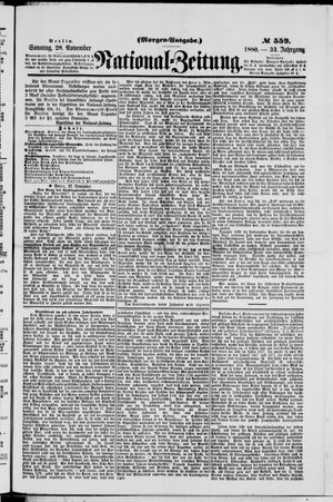 Nationalzeitung vom 28.11.1880